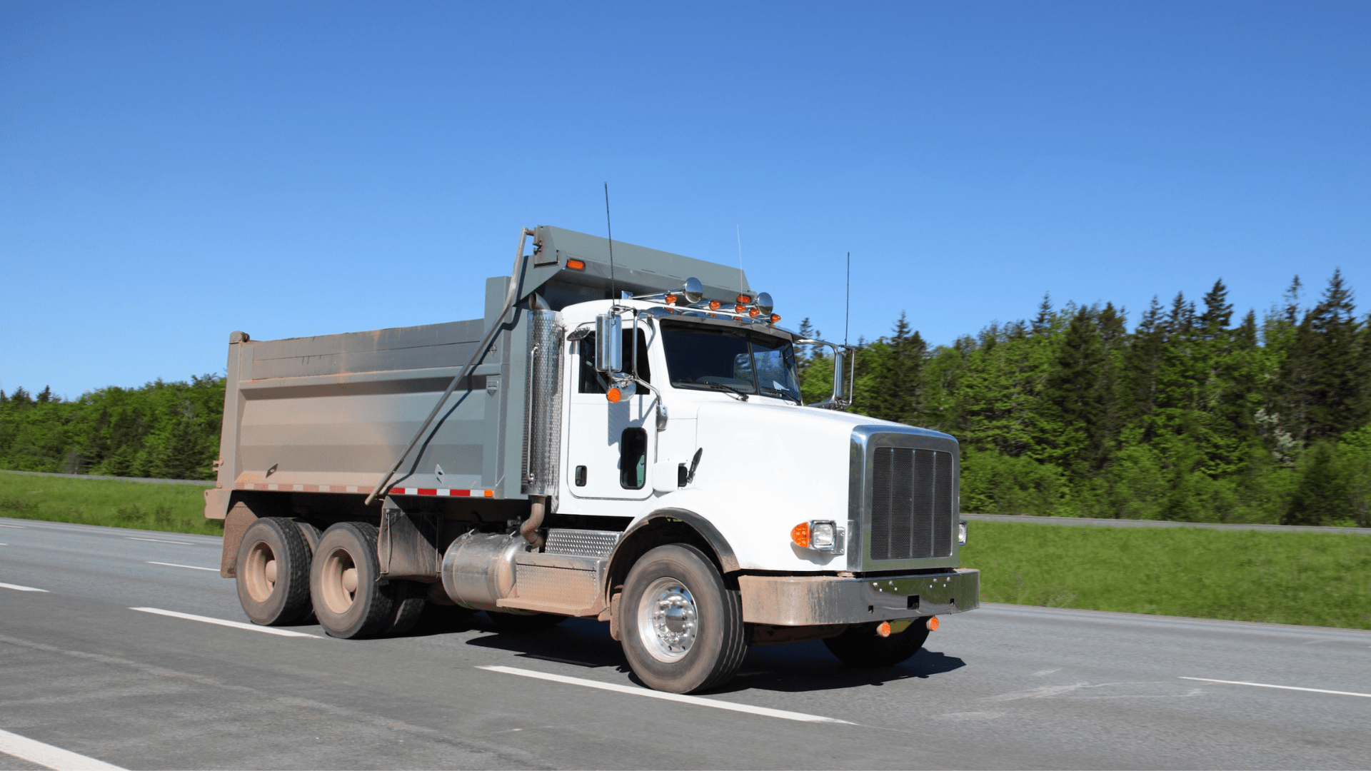 White Dump Truck on Road