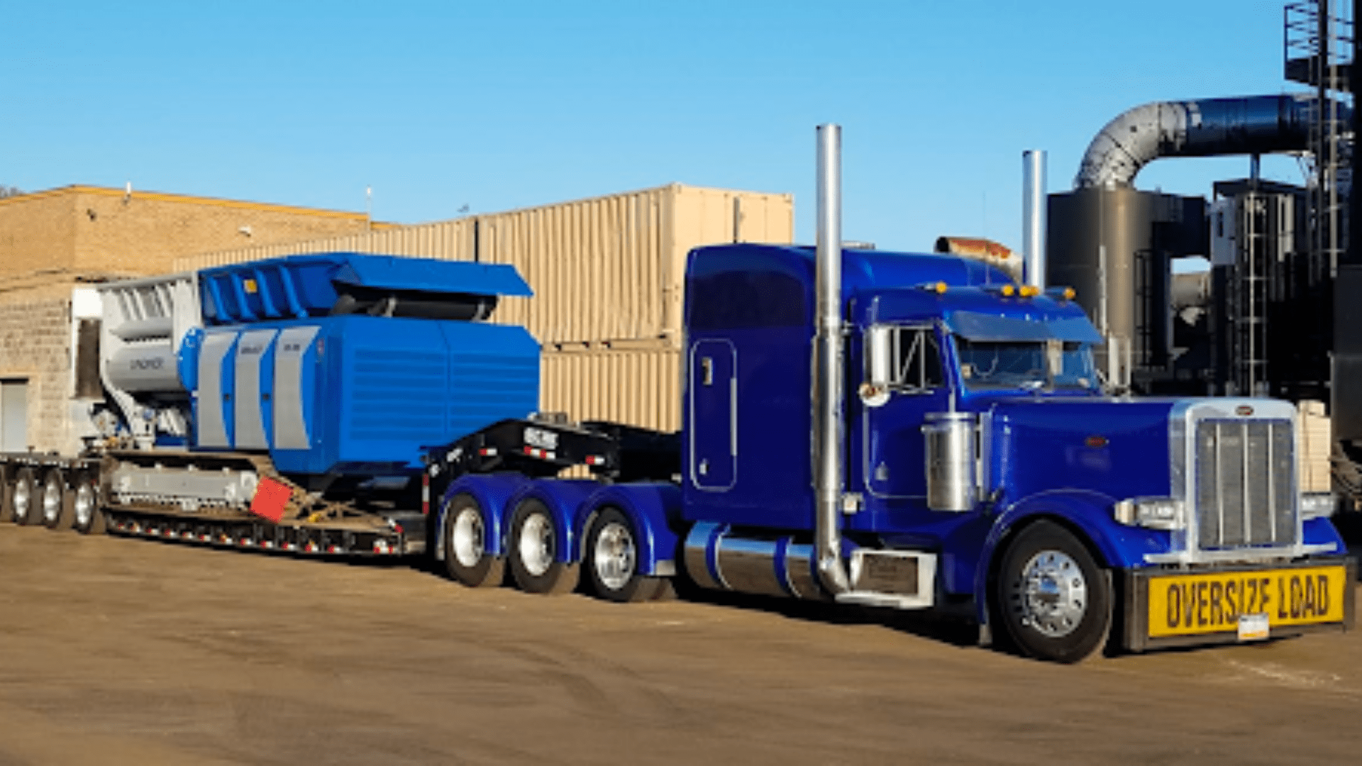 Heavy Machinery on LOWBOY Trailer