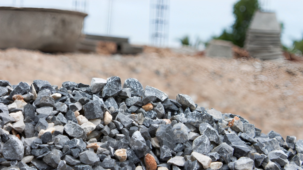 pile of stones on a construction site