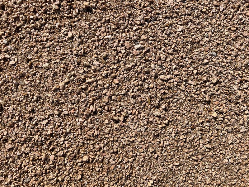 Close up of decomposed granite aggregate.