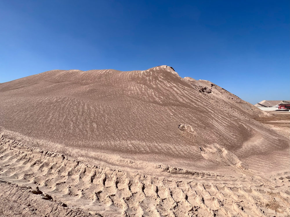 Large pile of masonry sand